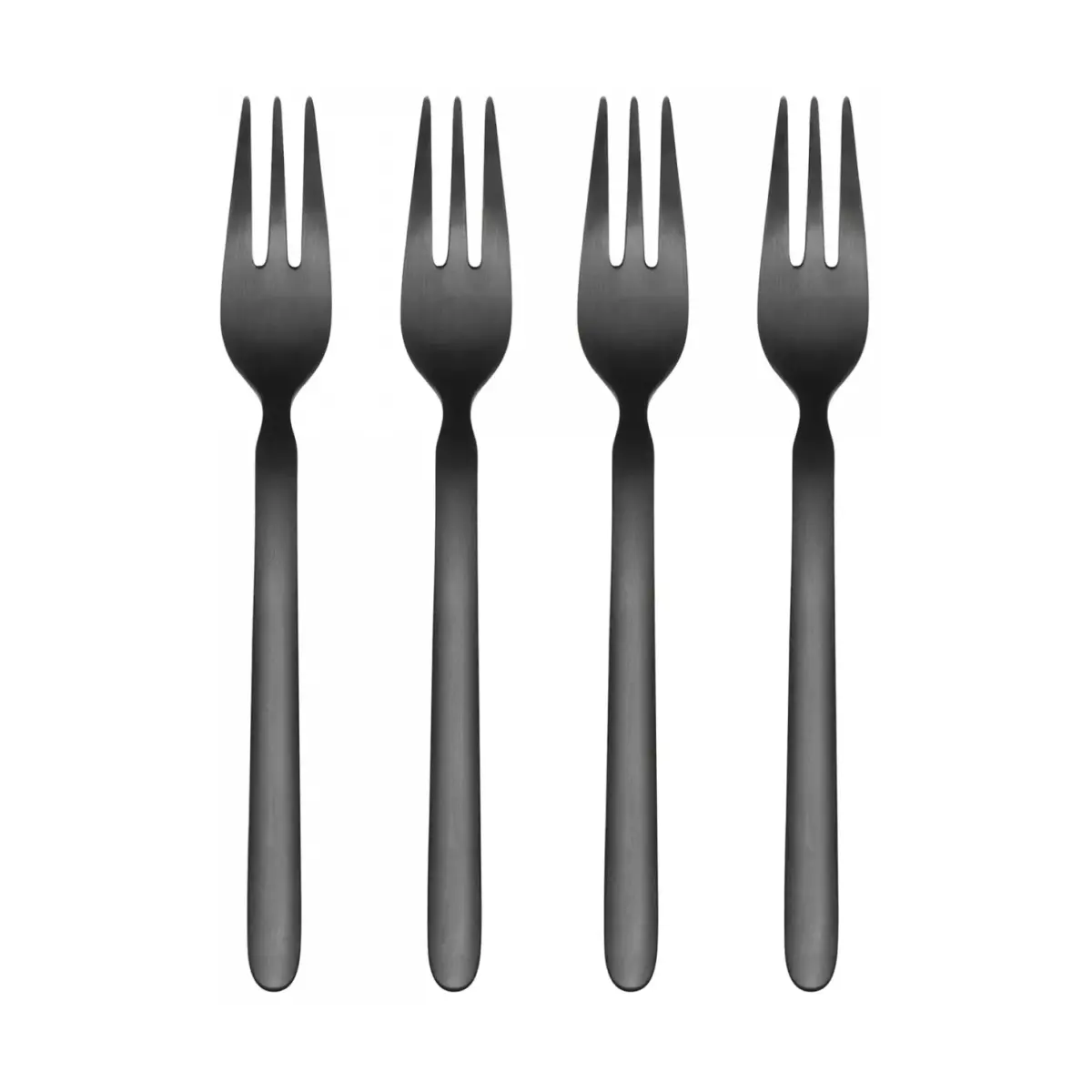 STELLA dessertgaffel svart 4-pakning, 15,5 cm
