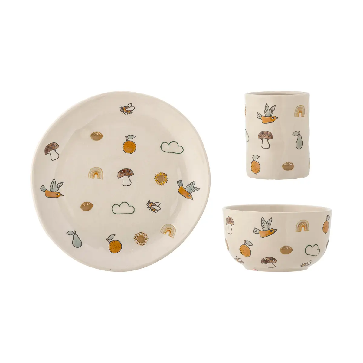 Agnes barneservise 3 deler, White