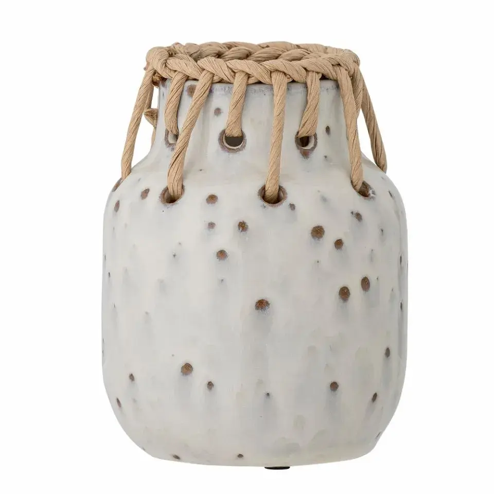 Janel Vase Ø9 cm, Hvit