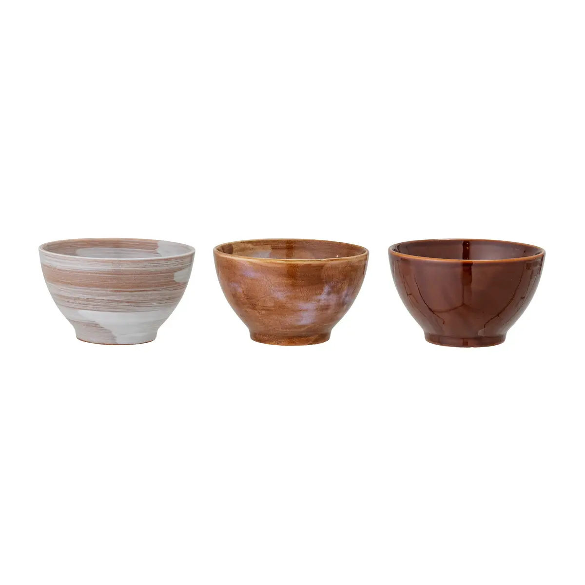 Lotus skål Ø 13,5 cm 3 deler, Brun