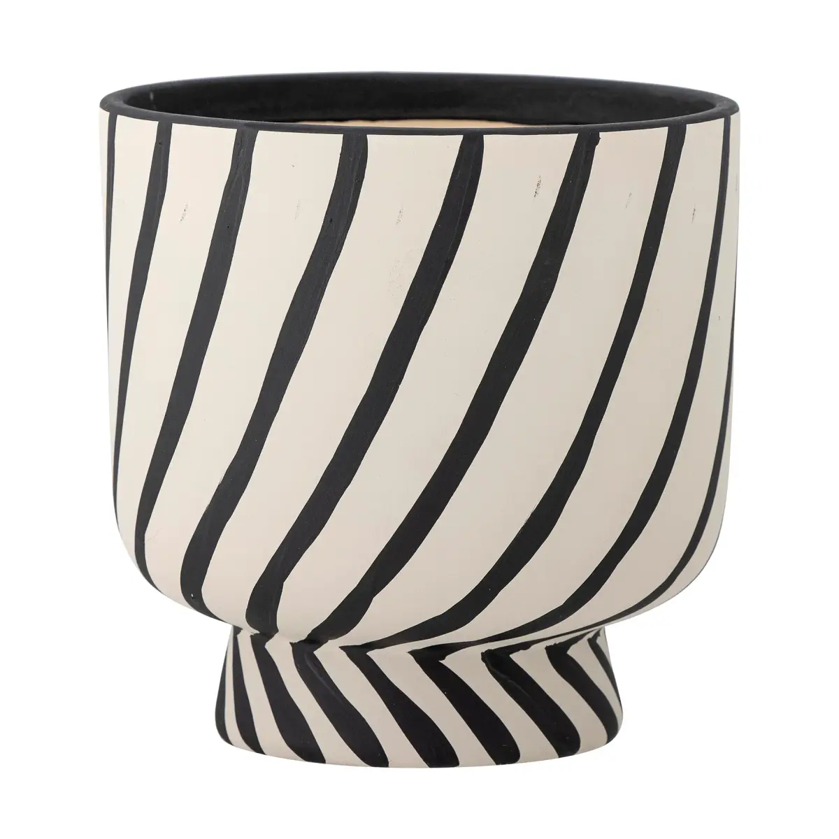 Malena krukke Ø16x16 cm, Black stripes