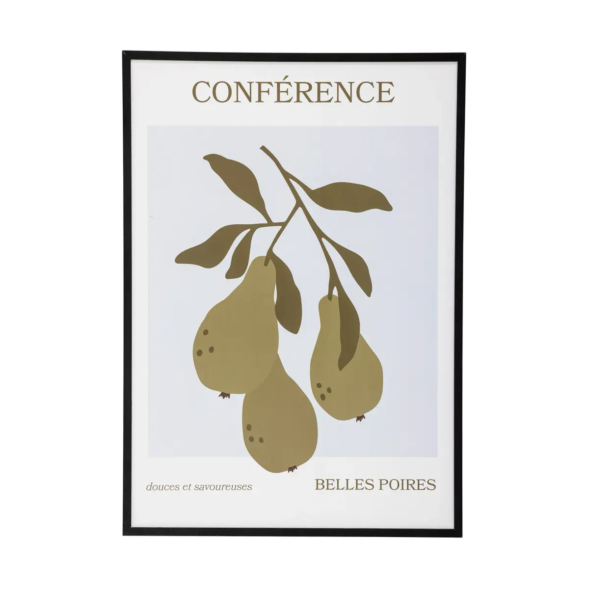 Poire plakat med ramme 52x72 cm, Poire-black pine