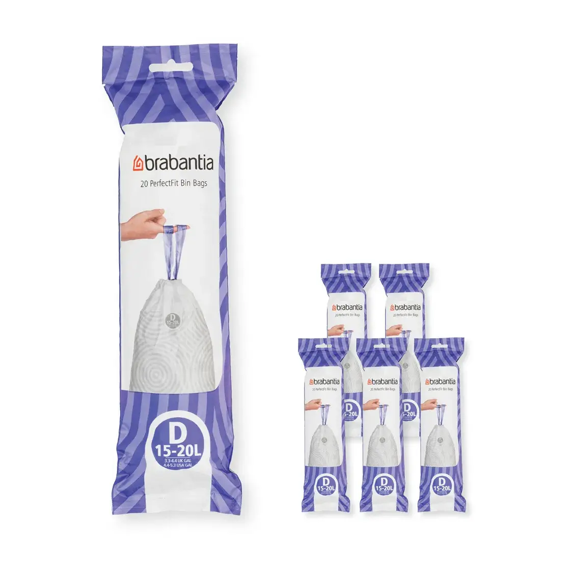 Brabantia PerfectFit avfallspose 120 poser, Modell d, 15–20 l