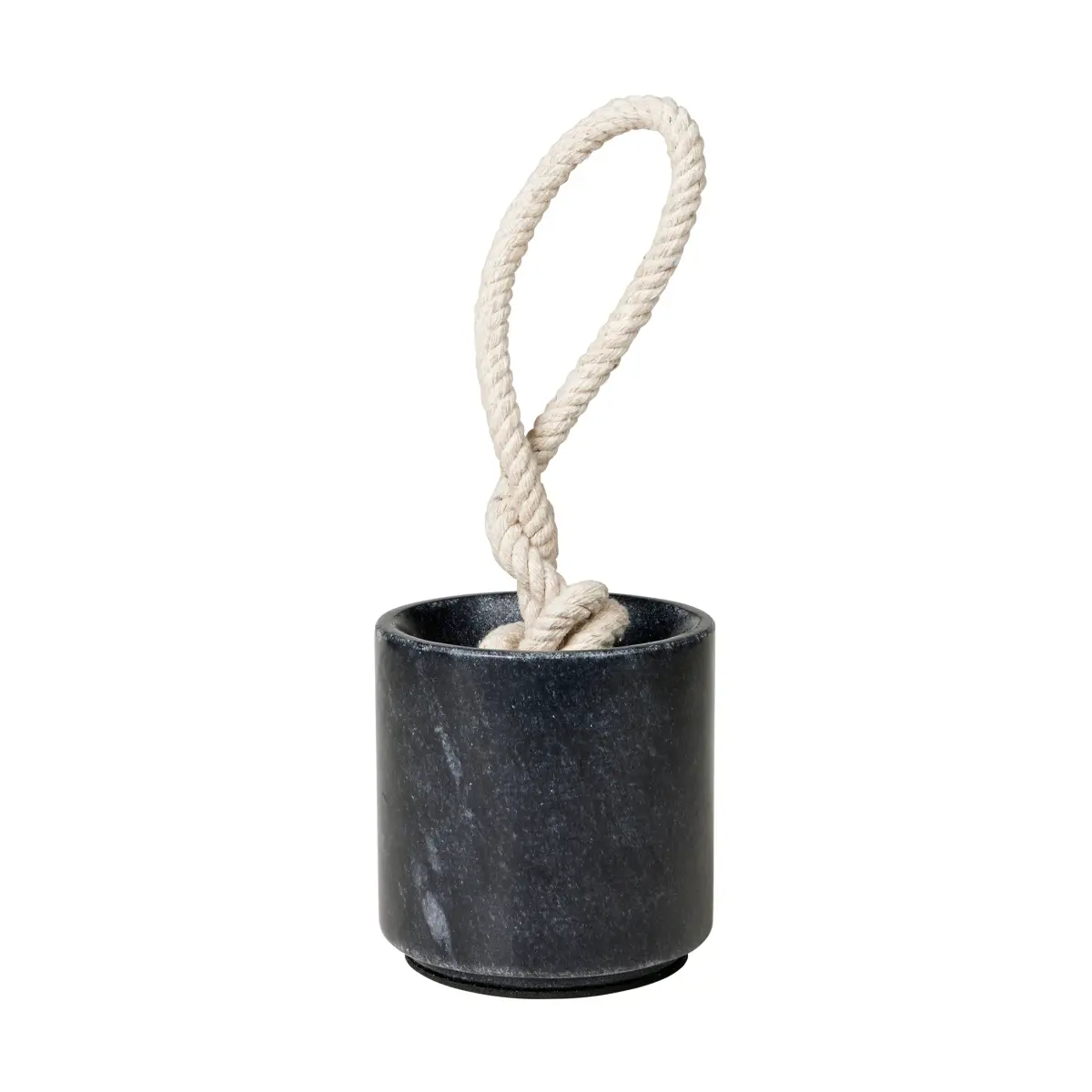 Abby dørstopper Ø10x10 cm, Black marble
