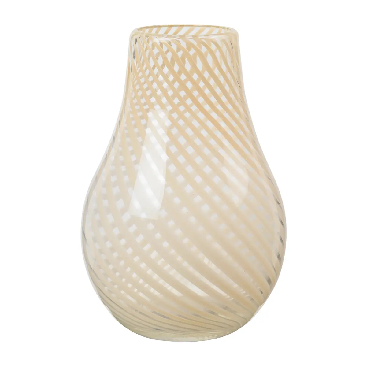 Ada Cross Stripe vase 22,5 cm, Light yellow