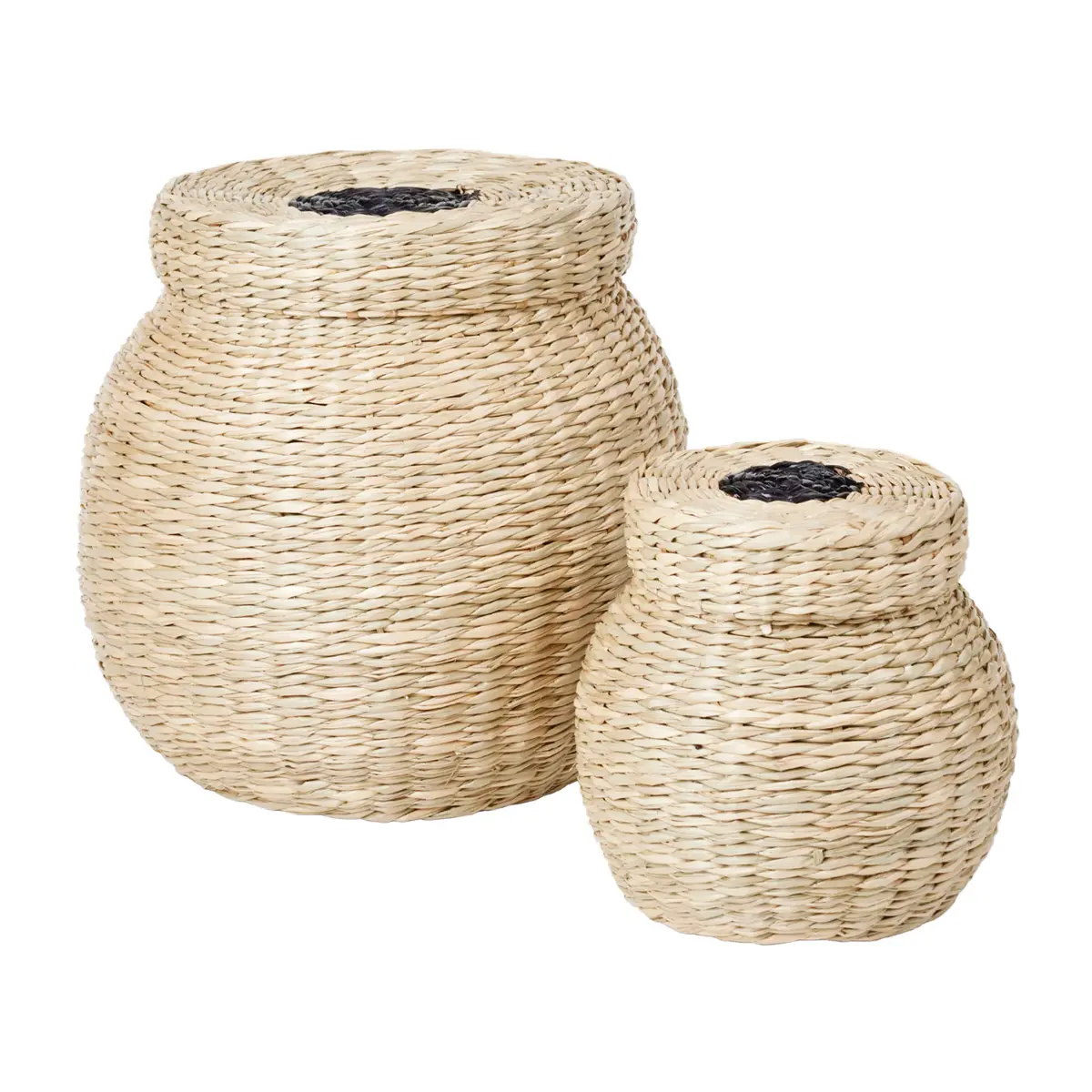 Carmen kurv 2 deler, Natural-black