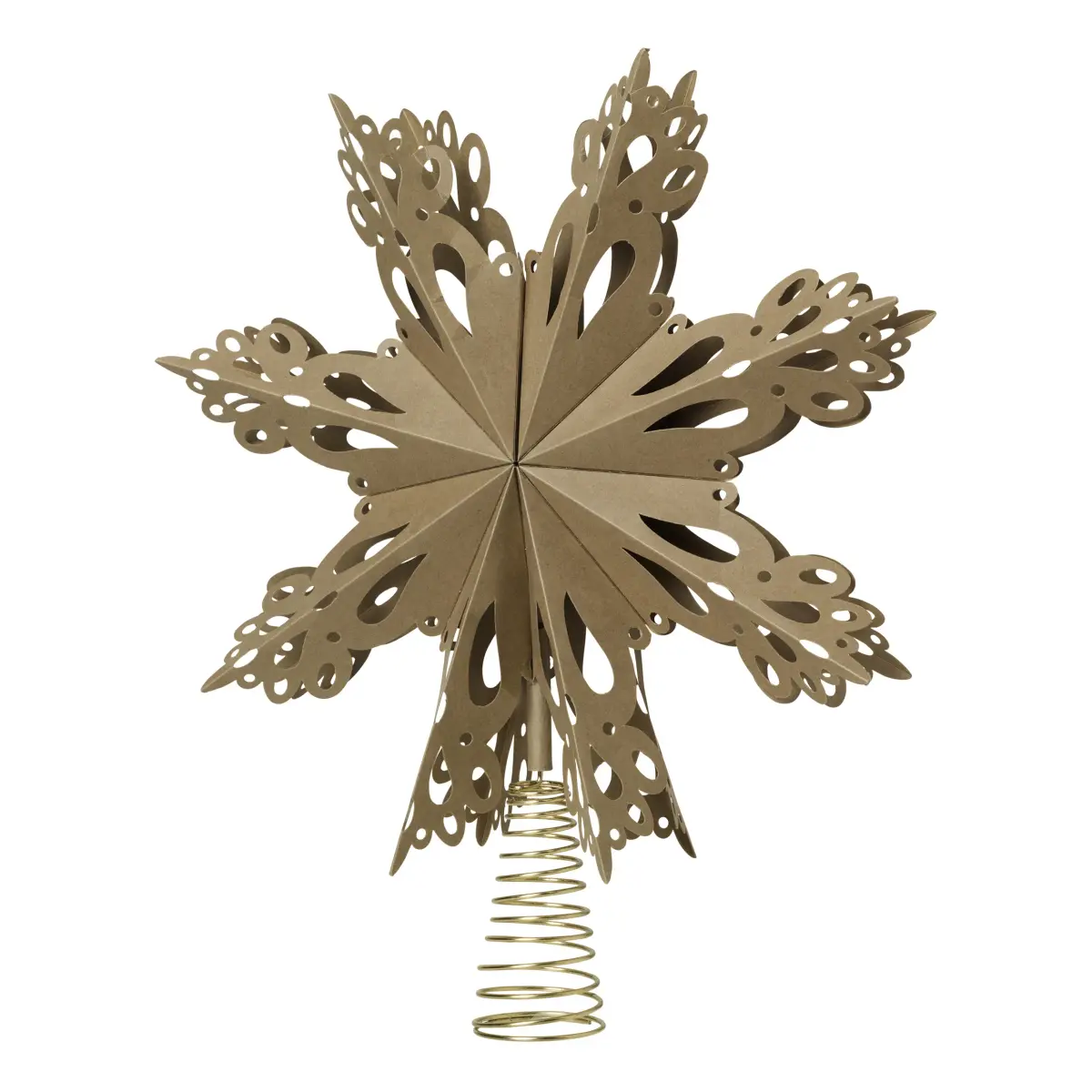 Christmas star toppstjerne, Natural brown