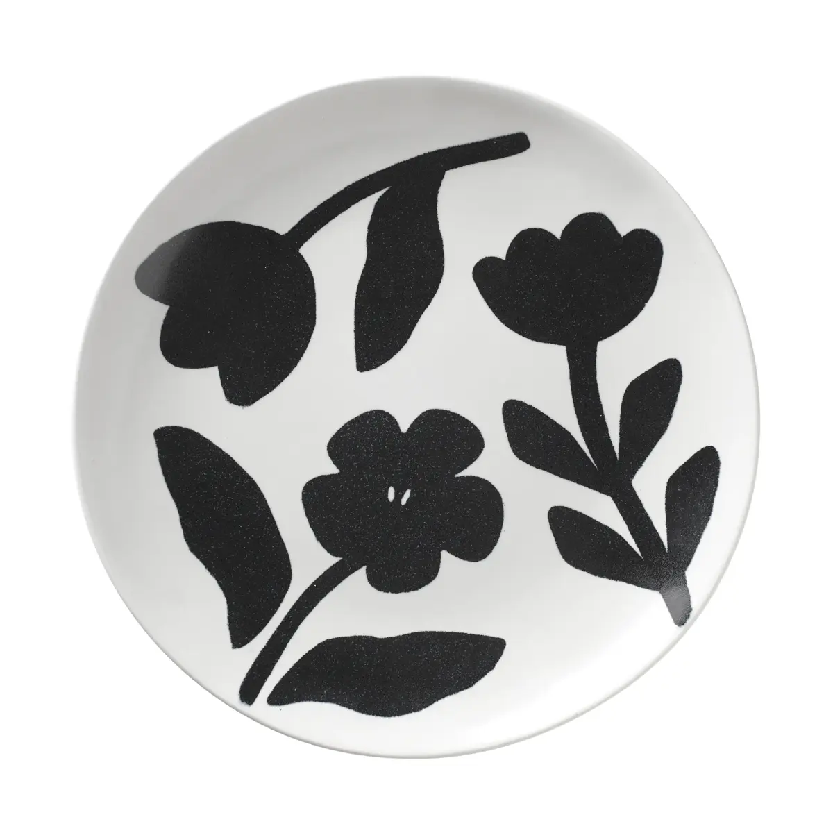 Flora tallerken Ø26 cm, Black-off white