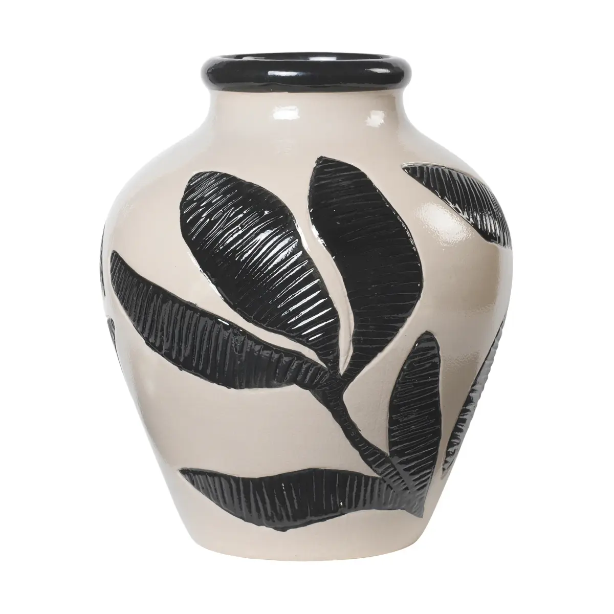 Herbert vase 30 cm, Black-rainy day green