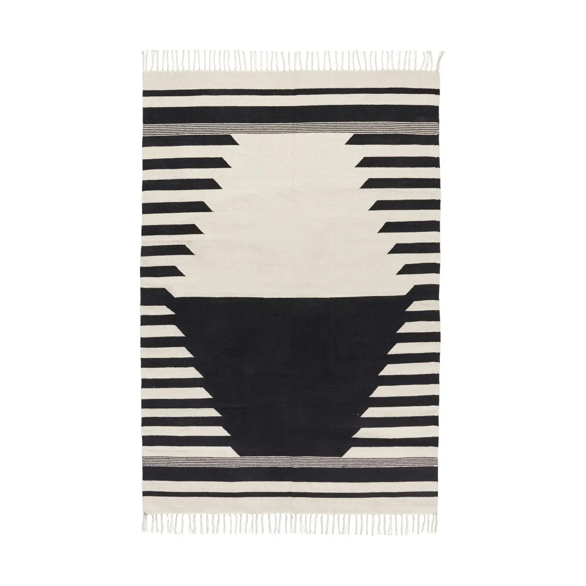 Iselin teppe 140x200 cm, Black-off white