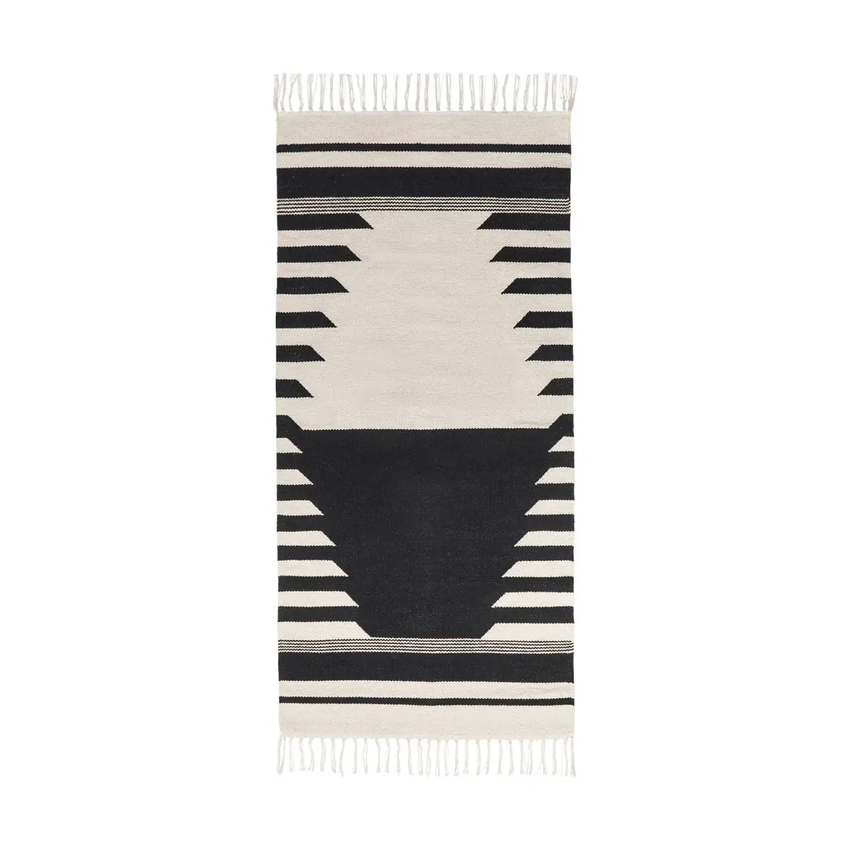Iselin teppe 70x140 cm, Black-off white