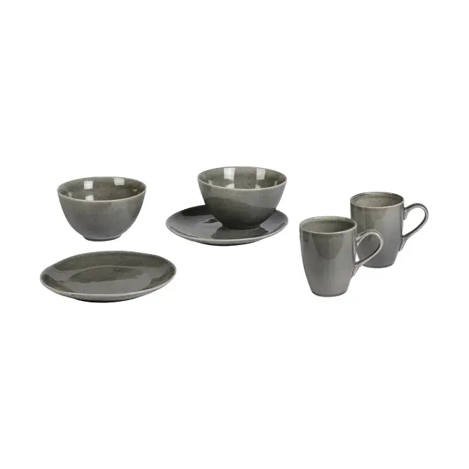 Nordic Rain frokostsett for to, 6 deler