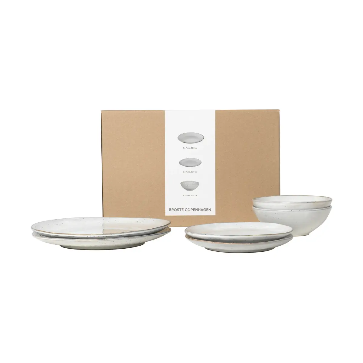 Nordic Sand middagssett for 2, 6 deler