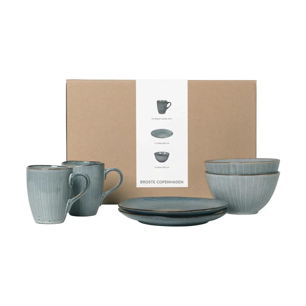 Nordic Sea frokostsett for 2, 6 deler