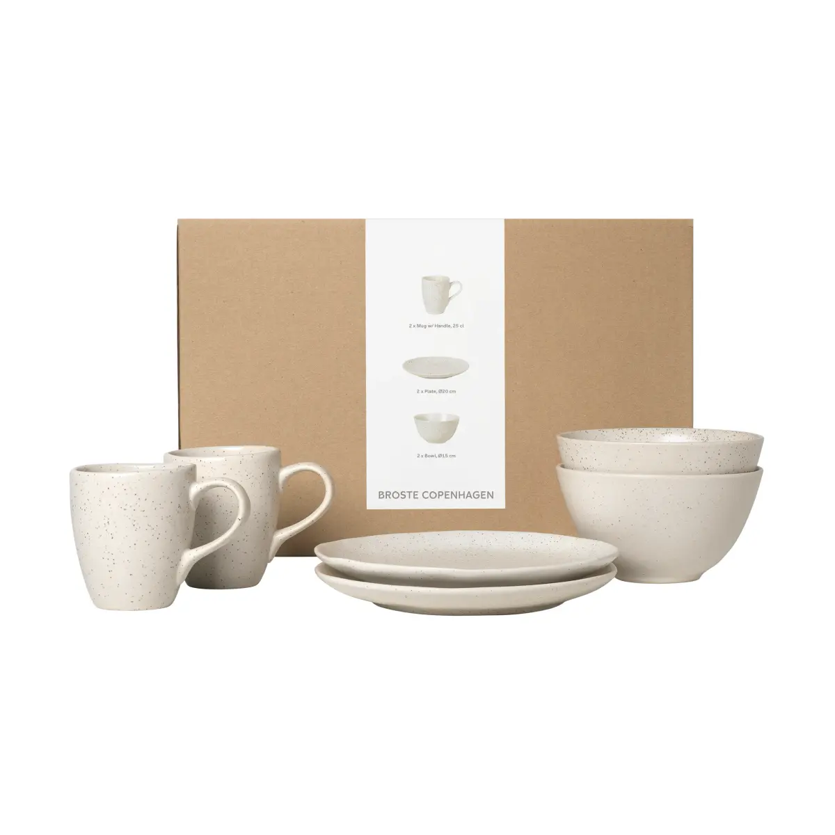 Nordic Vanilla frokostsett for 2, 6 deler