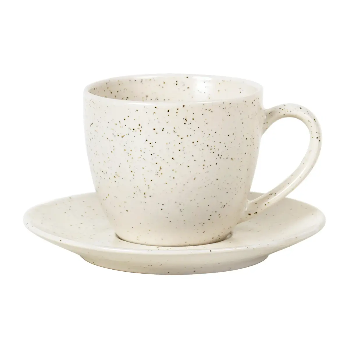 Nordic Vanilla kopp med fat 15 cl, Cream with grains