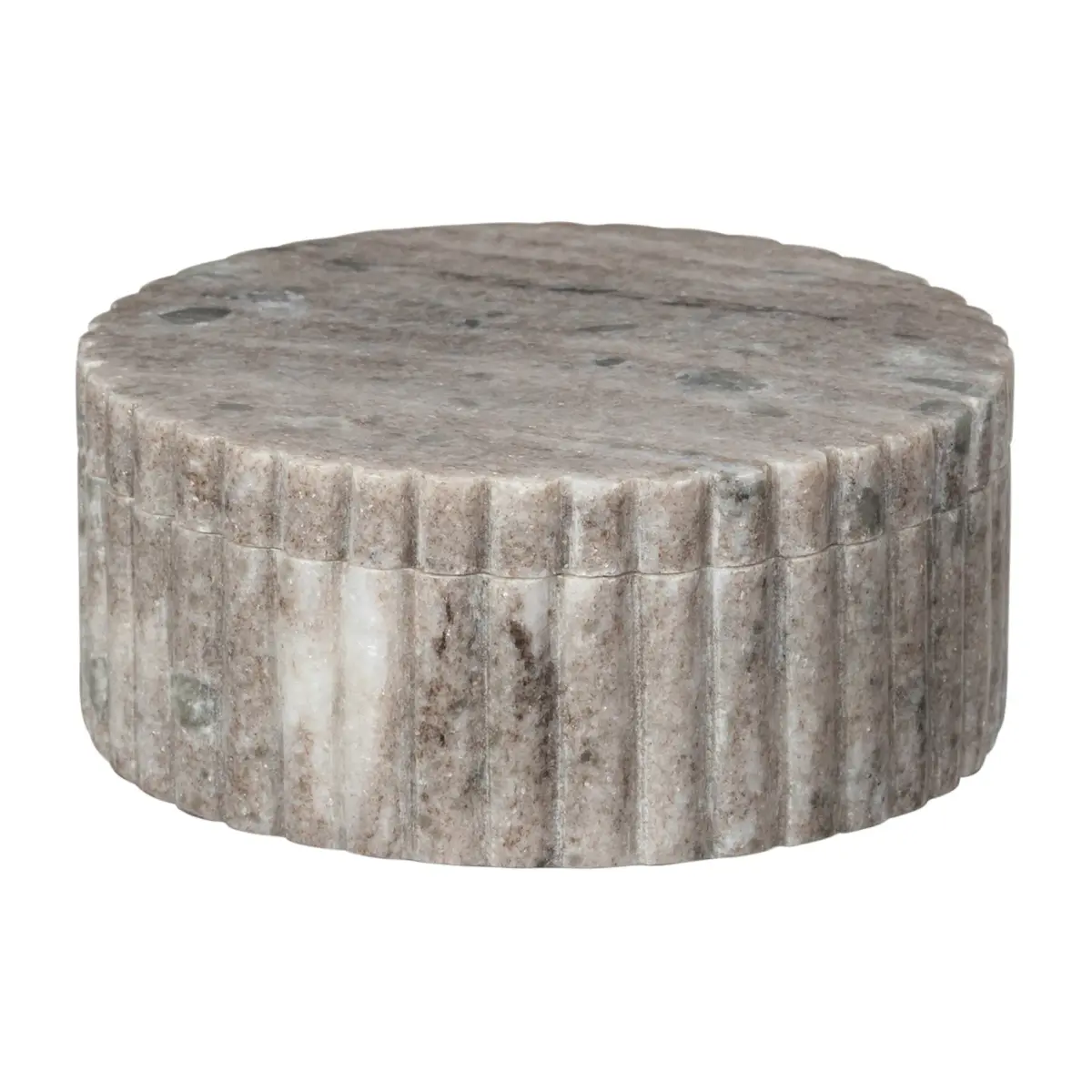 Platon oppbevaringsboks med lokk Ø 12 cm, Light brown