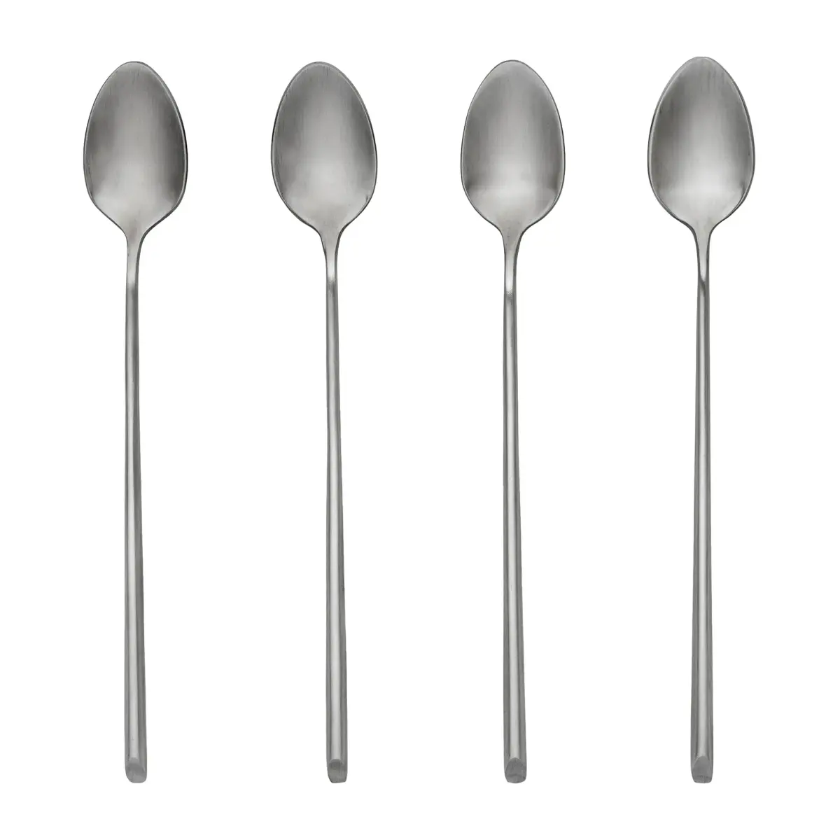 Sletten skje lang 4-pakning, Full satin forged