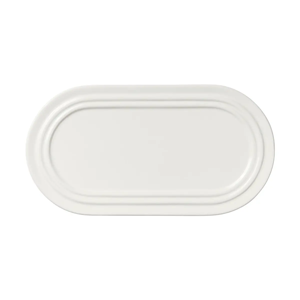 Stevns tallerken oval 27,5 cm, Chalk white