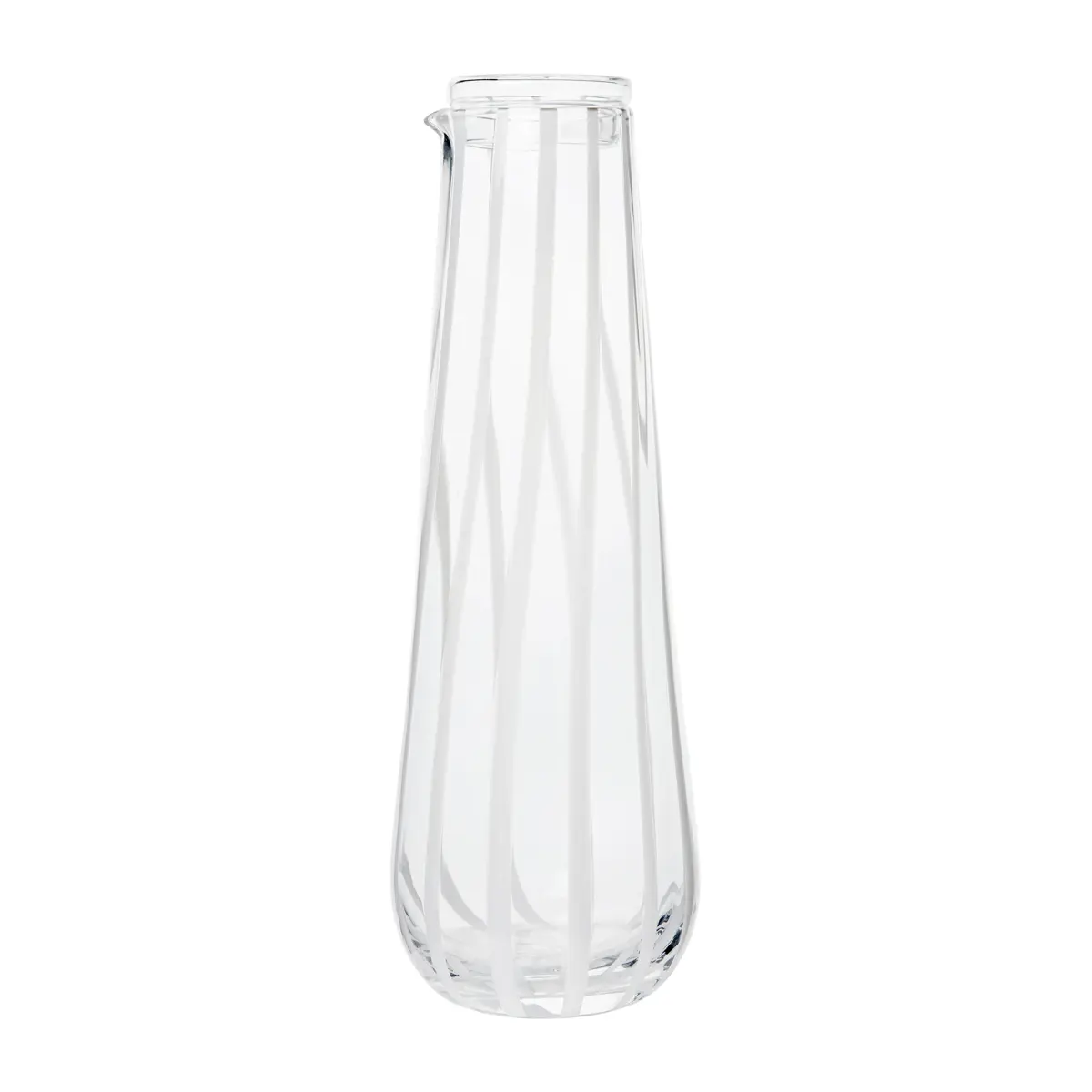 Stripe karaffel med lokk 0,8 l, Clear-white stripes