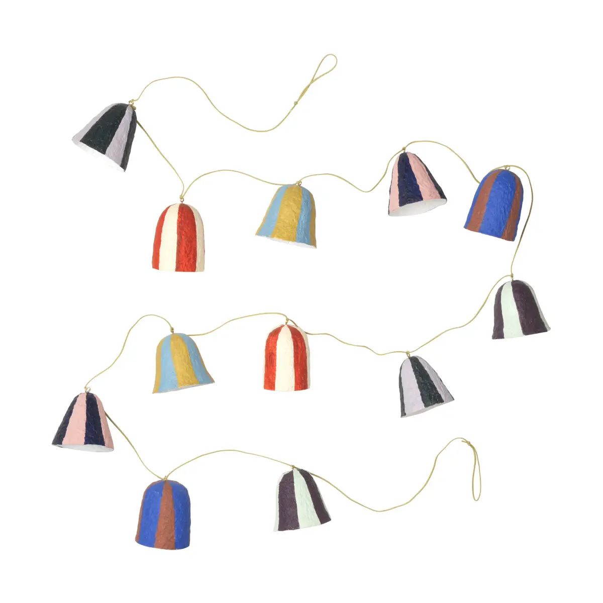 Stripe Pulp girlander klokke 180 cm, Multi color