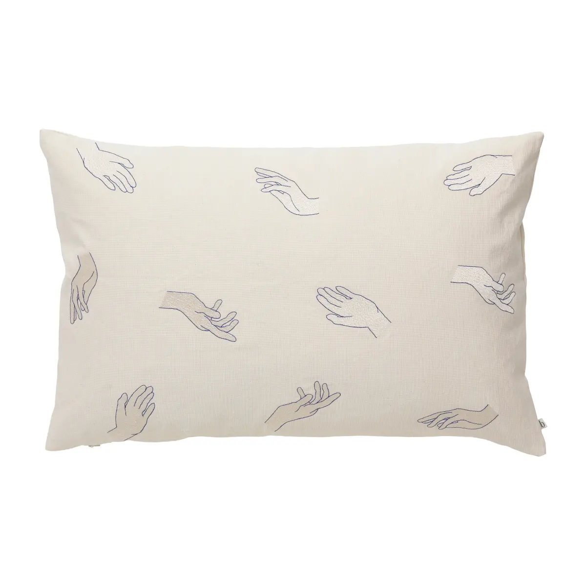 Touch putetrekk 40x60 cm, Intense blue-off white