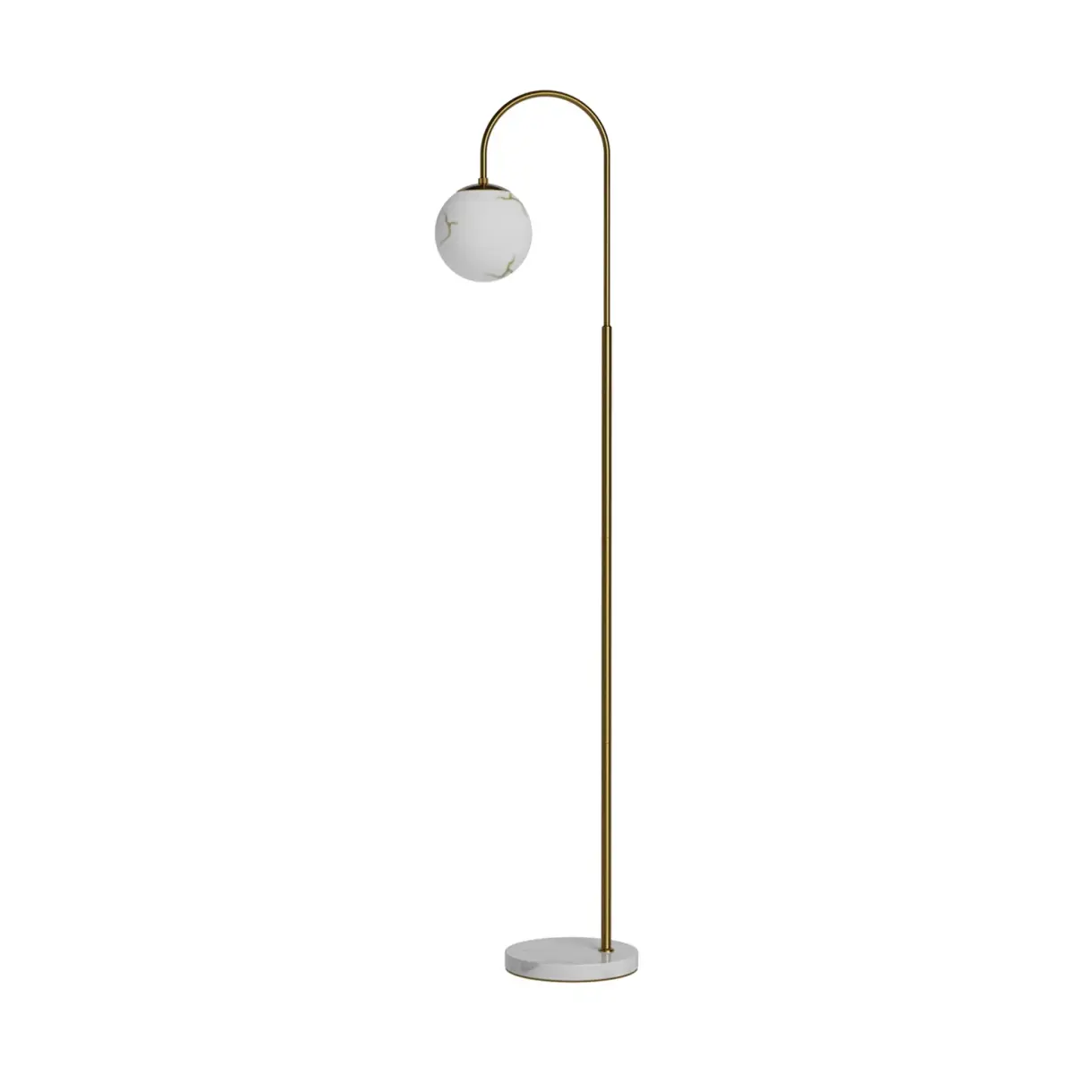 Bellagio gulvlampe 163 cm, Messing-hvit