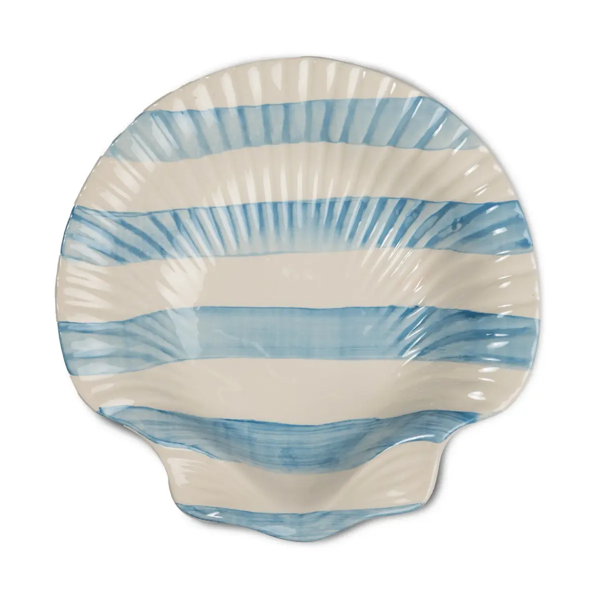 Armona stripe tallerken 23,5x23,5 cm, Lys blå-hvit