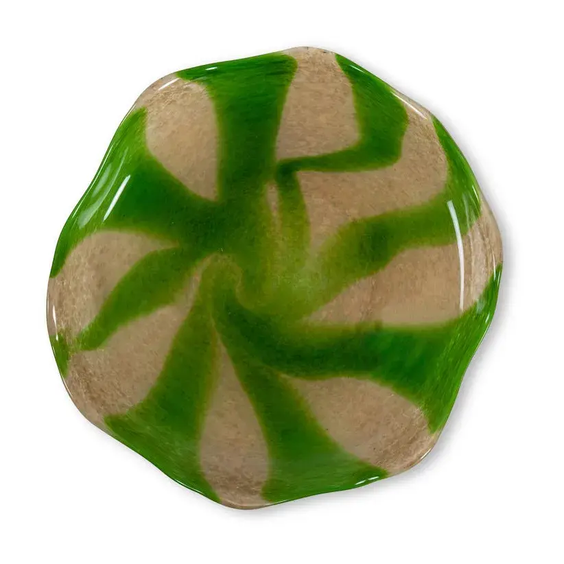 Curve fat green-beige, M Ø 27 cm