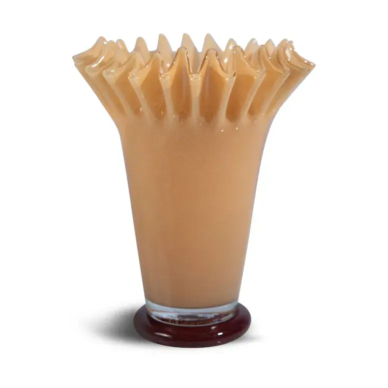 Lori vase 28 cm, Yellow-bordeaux