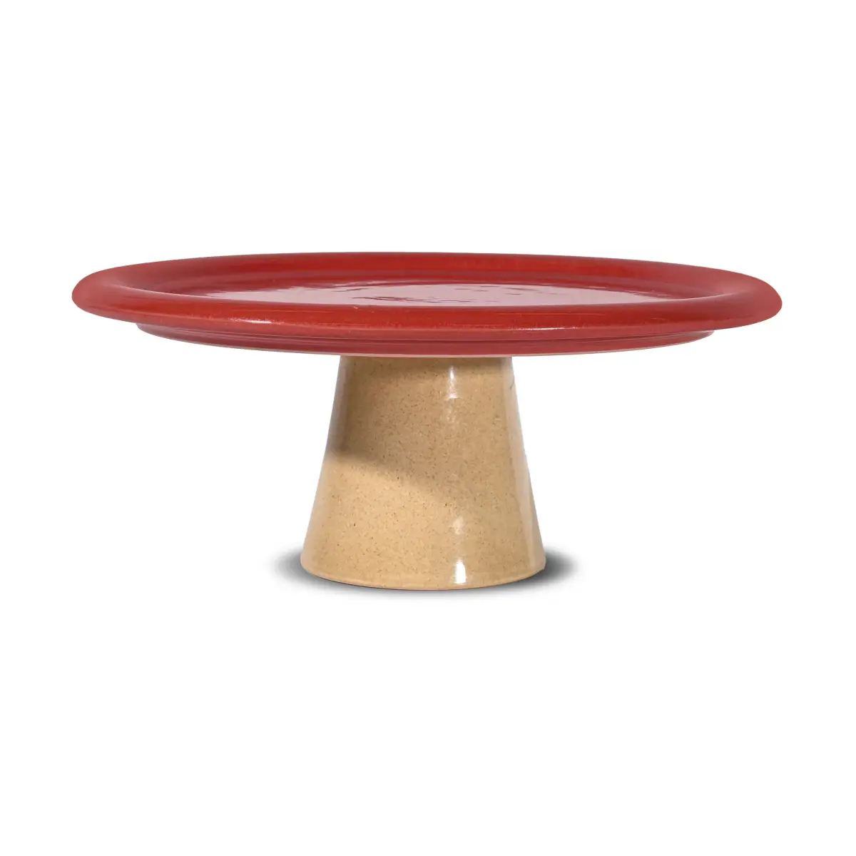 Porto kakefat Ø26x11 cm, Rød-beige