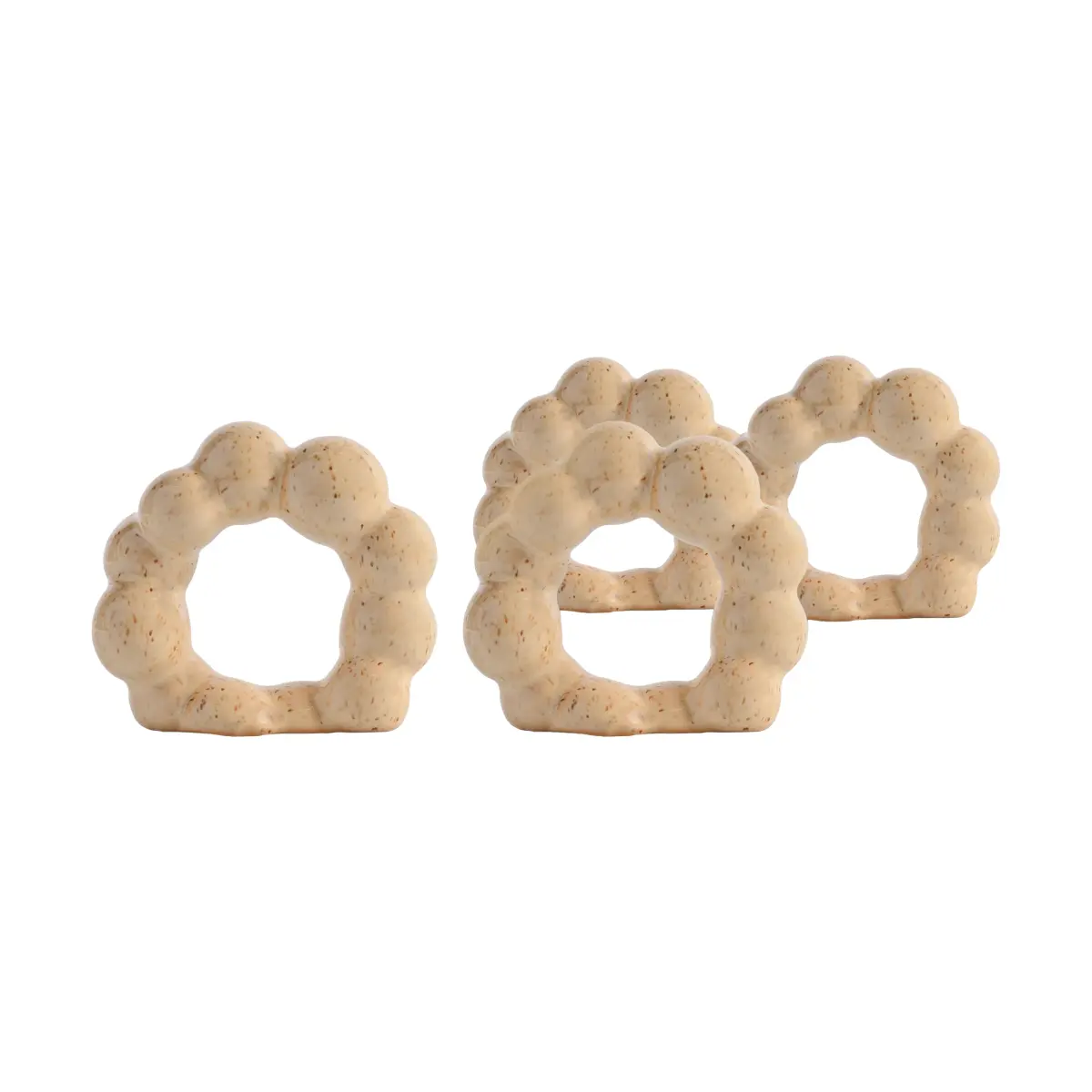 Porto serviettring 4-pk, Beige