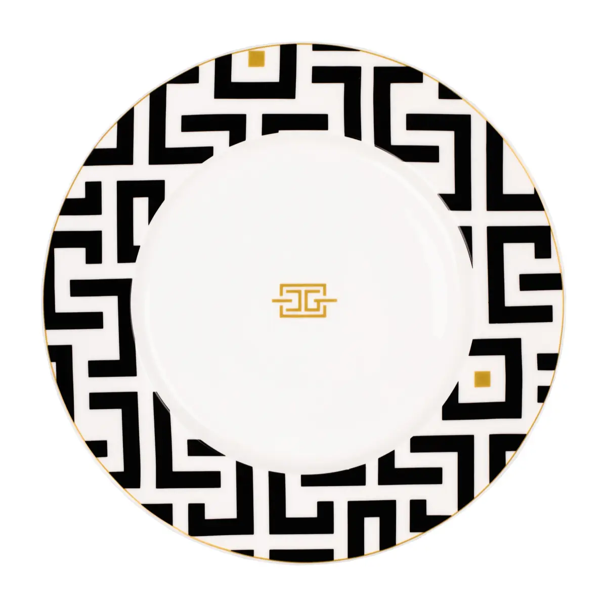 DECO tallerken Ø 29 cm, Hvit-svart