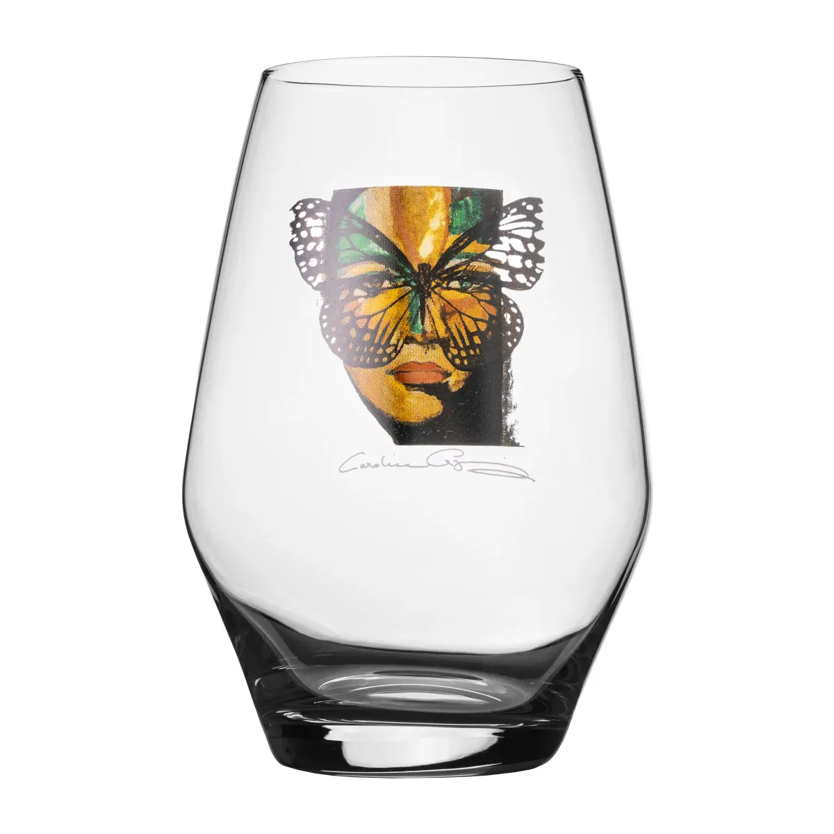 Golden Butterfly tumblerglass 35 cl, Clear