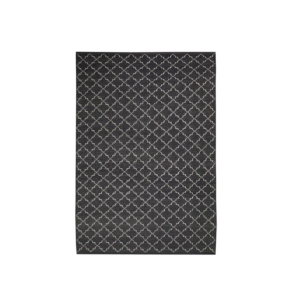 New Geometric teppe, Dark grey/off-white-180 x 272 cm