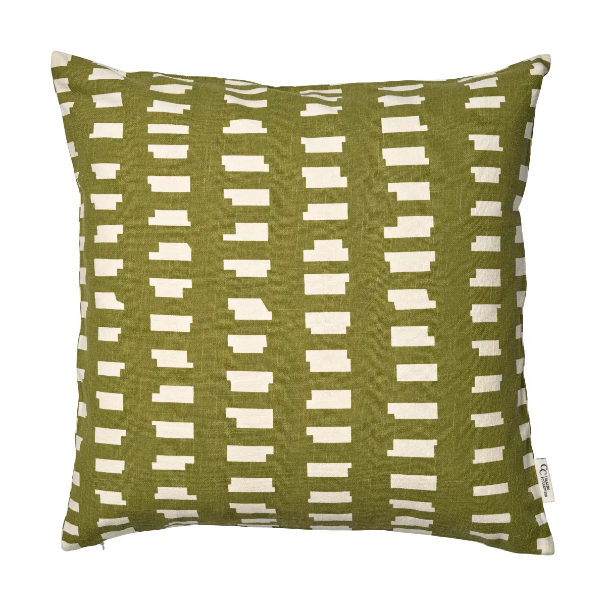 Ikat Block putetrekk 50x50 cm, Grønn