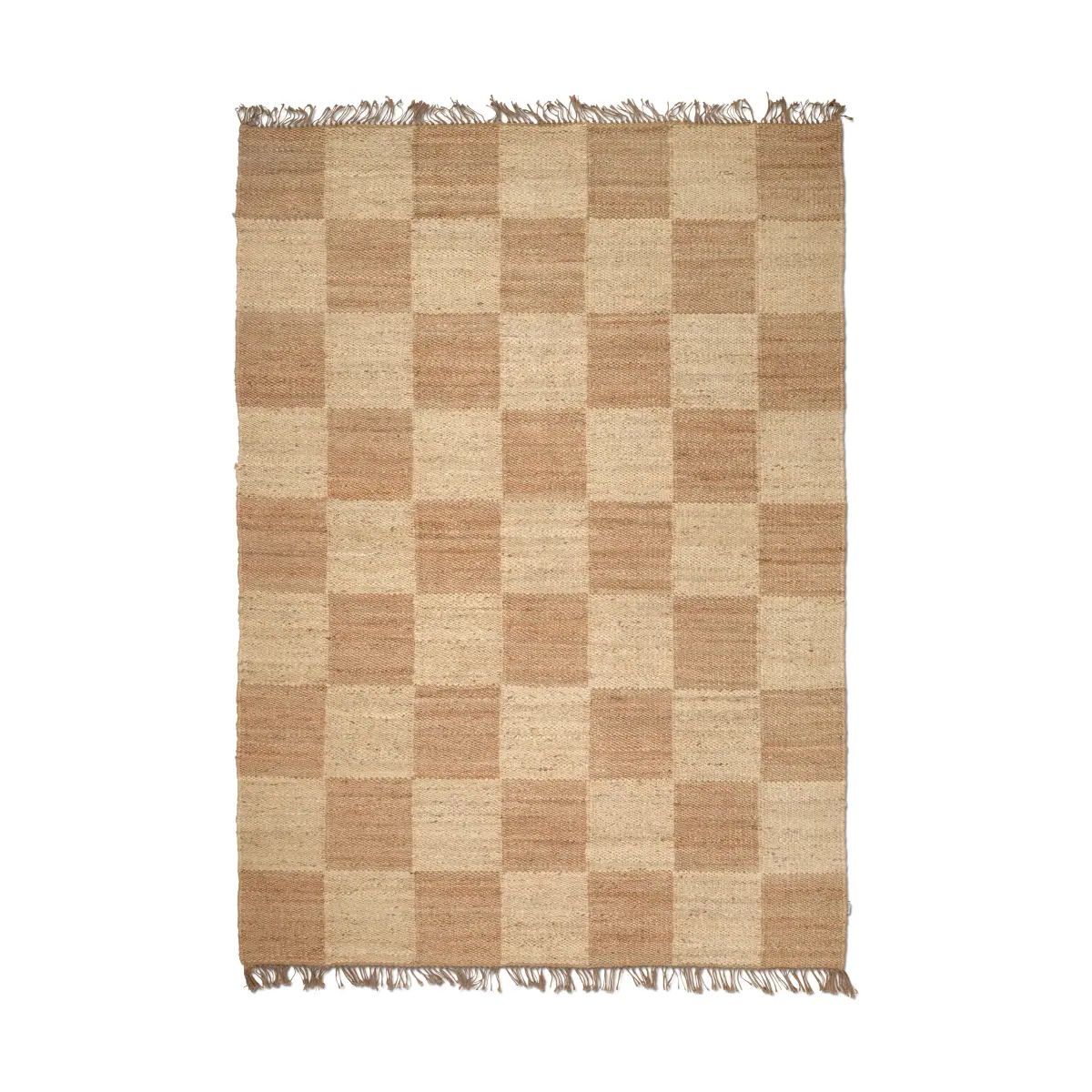Jute Squares teppe, Natural, 170x230 cm