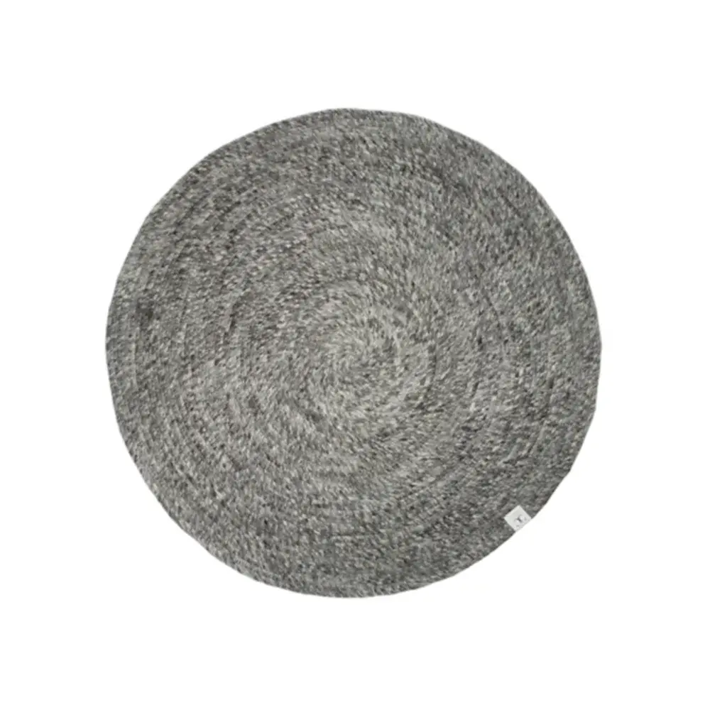 Merino teppe rundt, Granitt, 160 cm