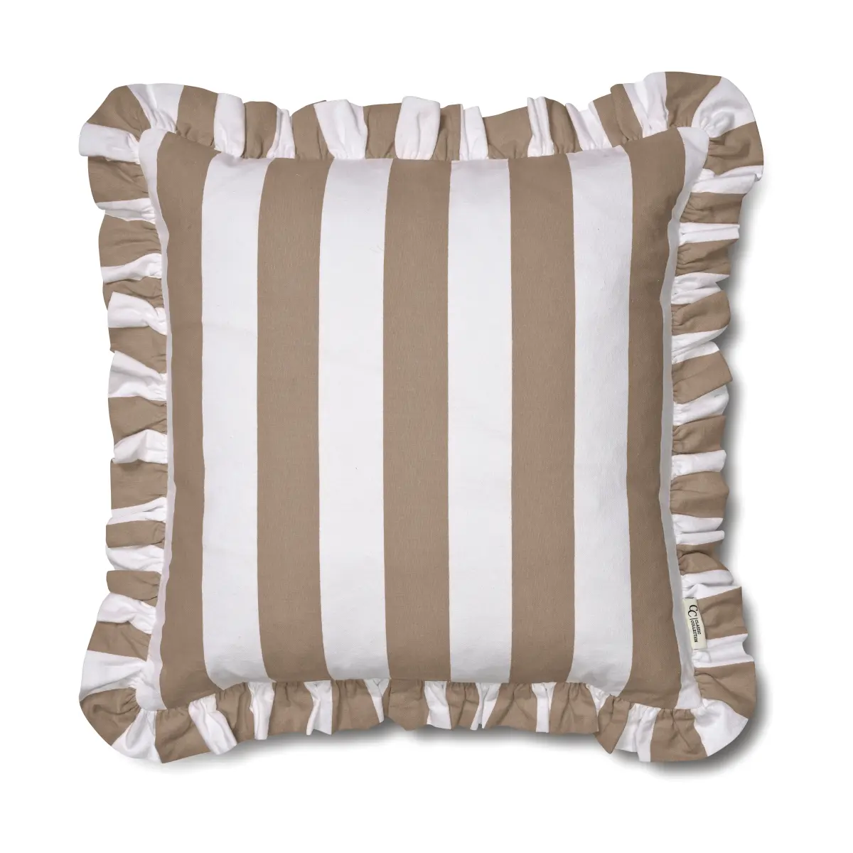 Ruffle Stripes putetrekk 50x50 cm, Beige