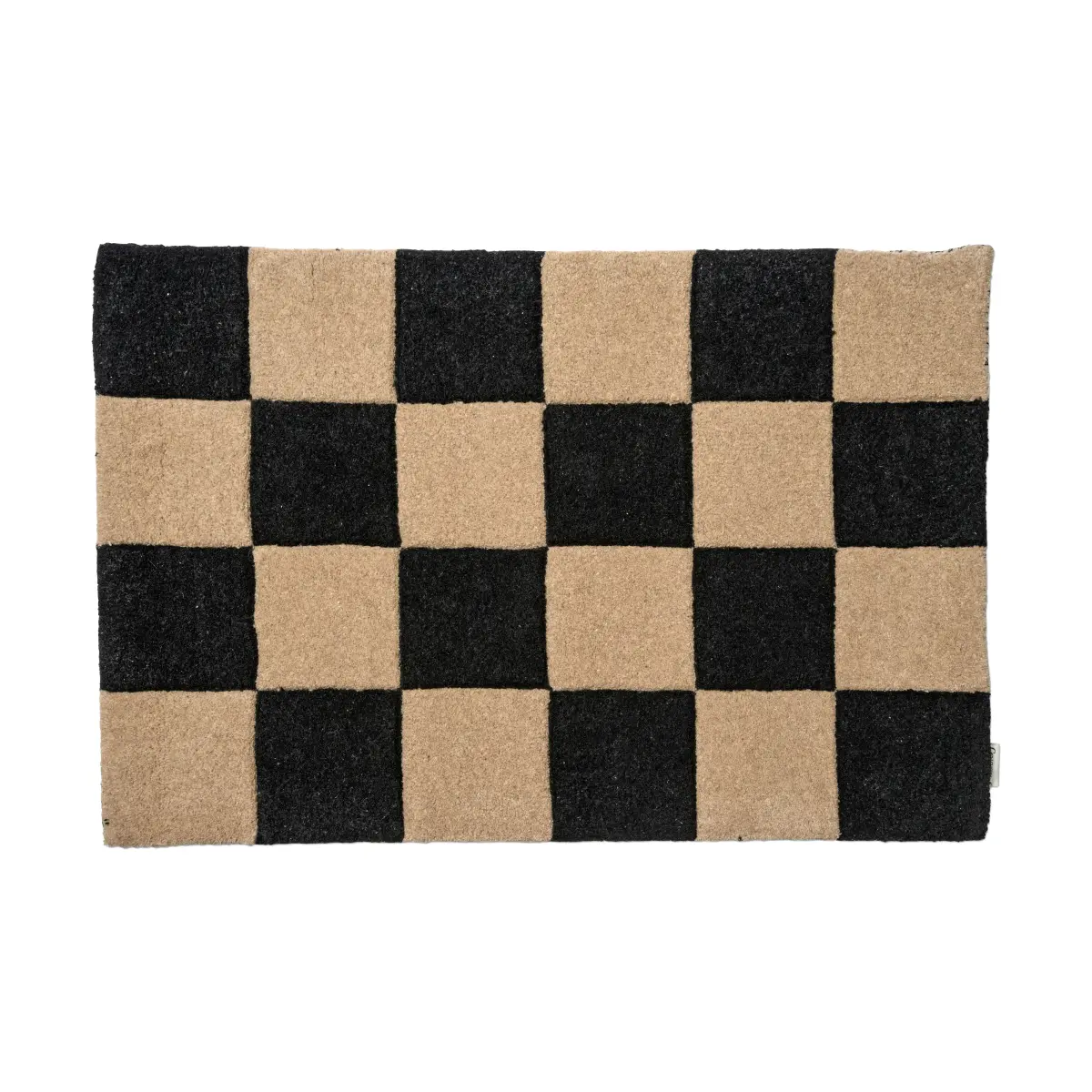 Square dørmatte, Svart-natur, 60x90 cm