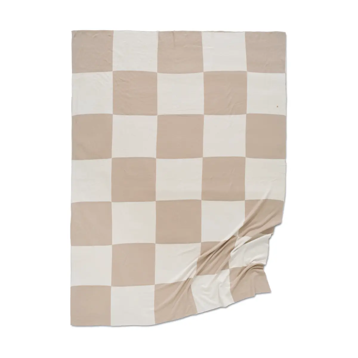 Square pledd 130x170 cm, Beige-hvit