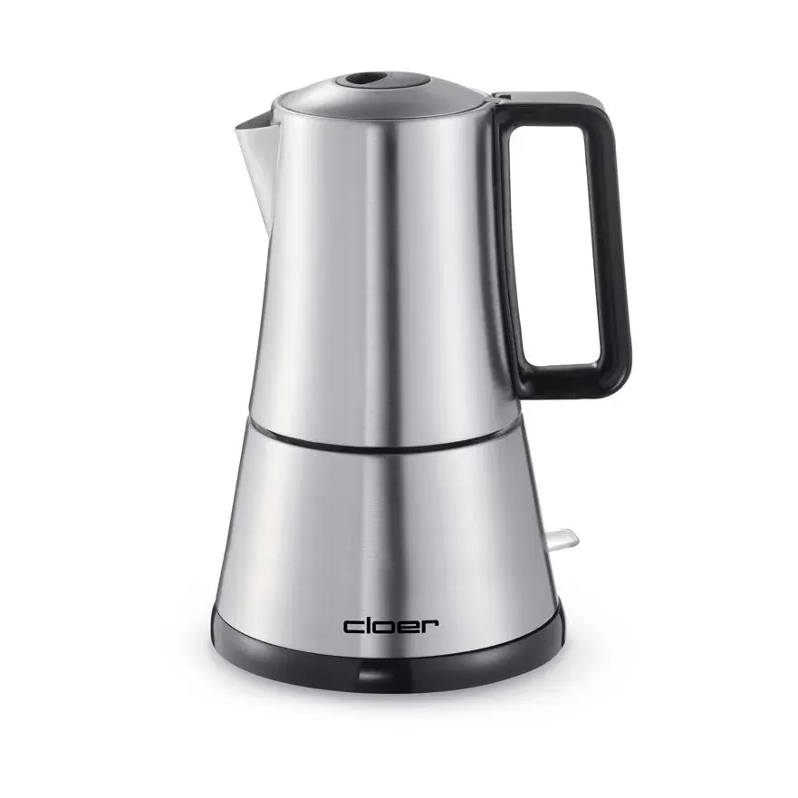 Cloer elektrisk espressobrygger, Silver, 6 kopper