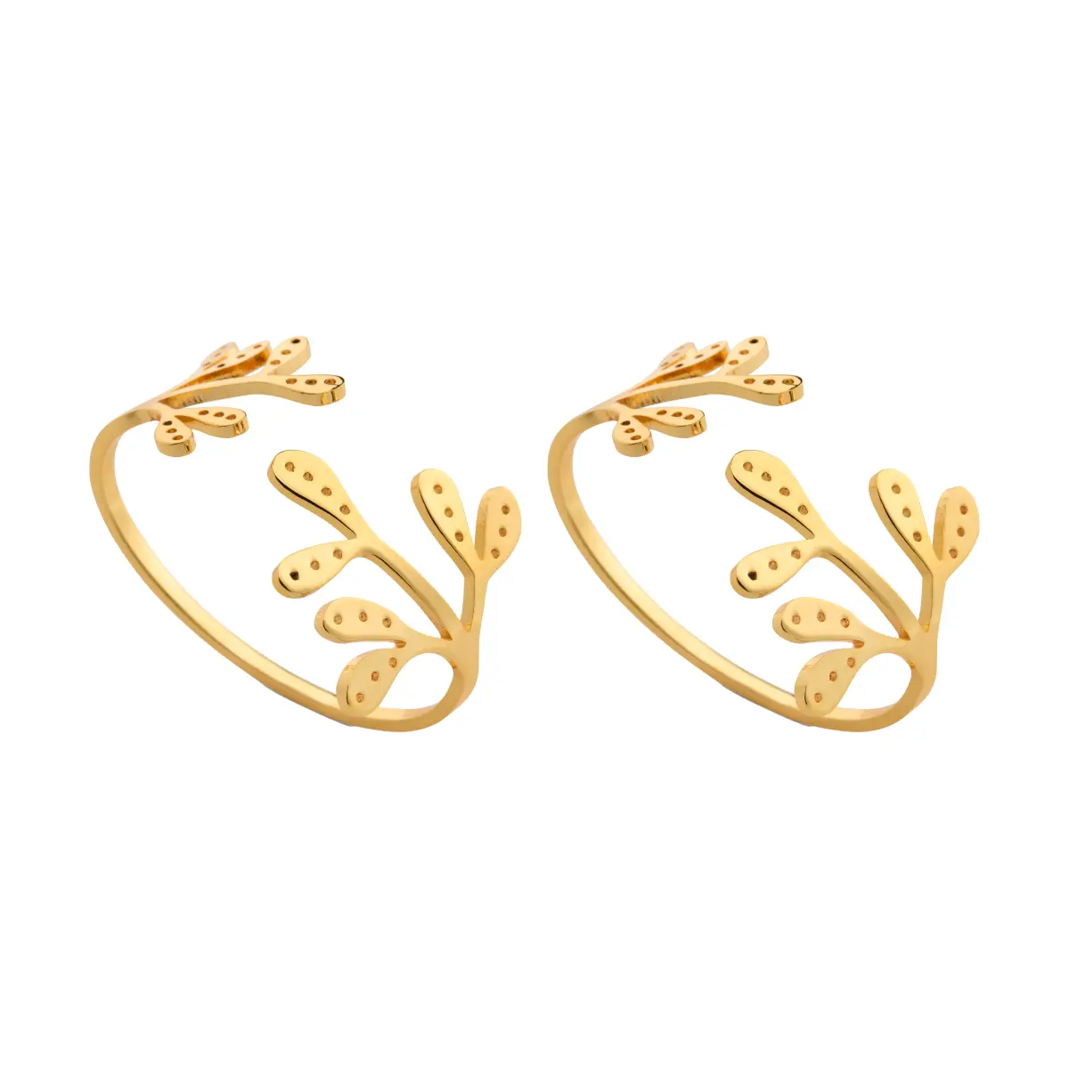 Mistletoe serviettring 2-pk, Brass