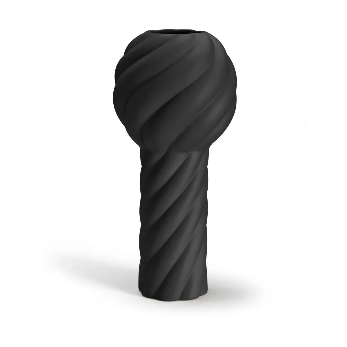 Twist Pillar vase 34 cm, Black