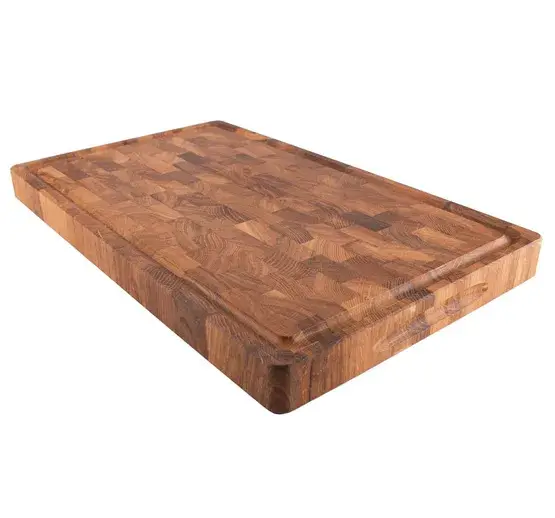 Skjærebrett Eik Stavlimt med renne, 50x30 cm