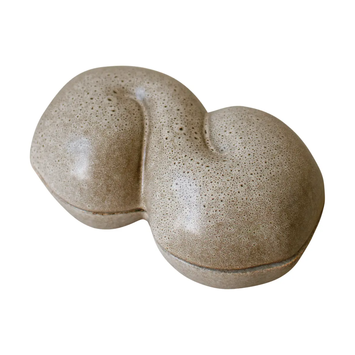 Bun skål med lokk 11 x 18 cm, Beige