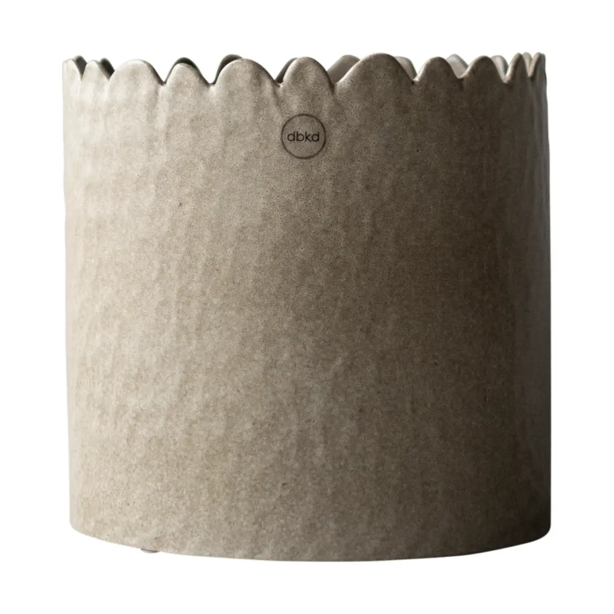 Flowery krukke Ø20 cm, Beige