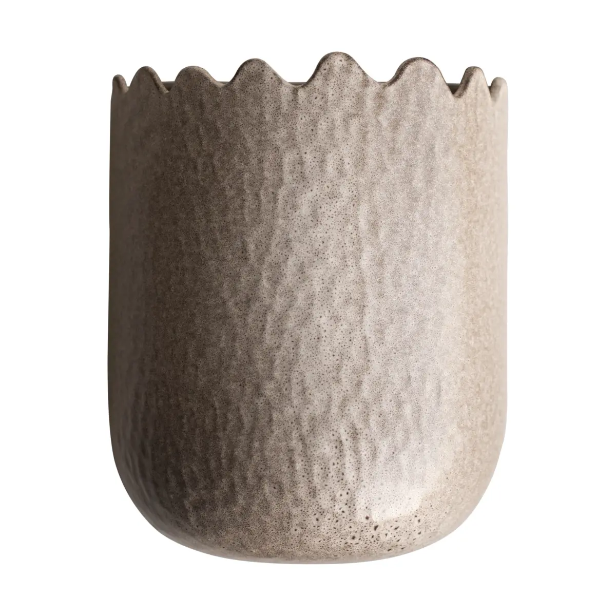 Flowery veggkrukke 24 cm, Beige