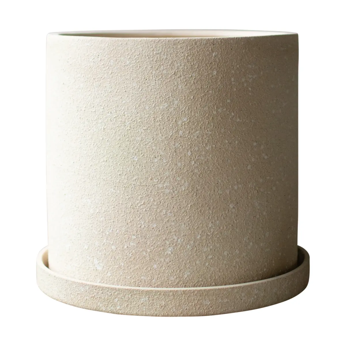 Grow krukke Ø30 cm med fat, Creme structure