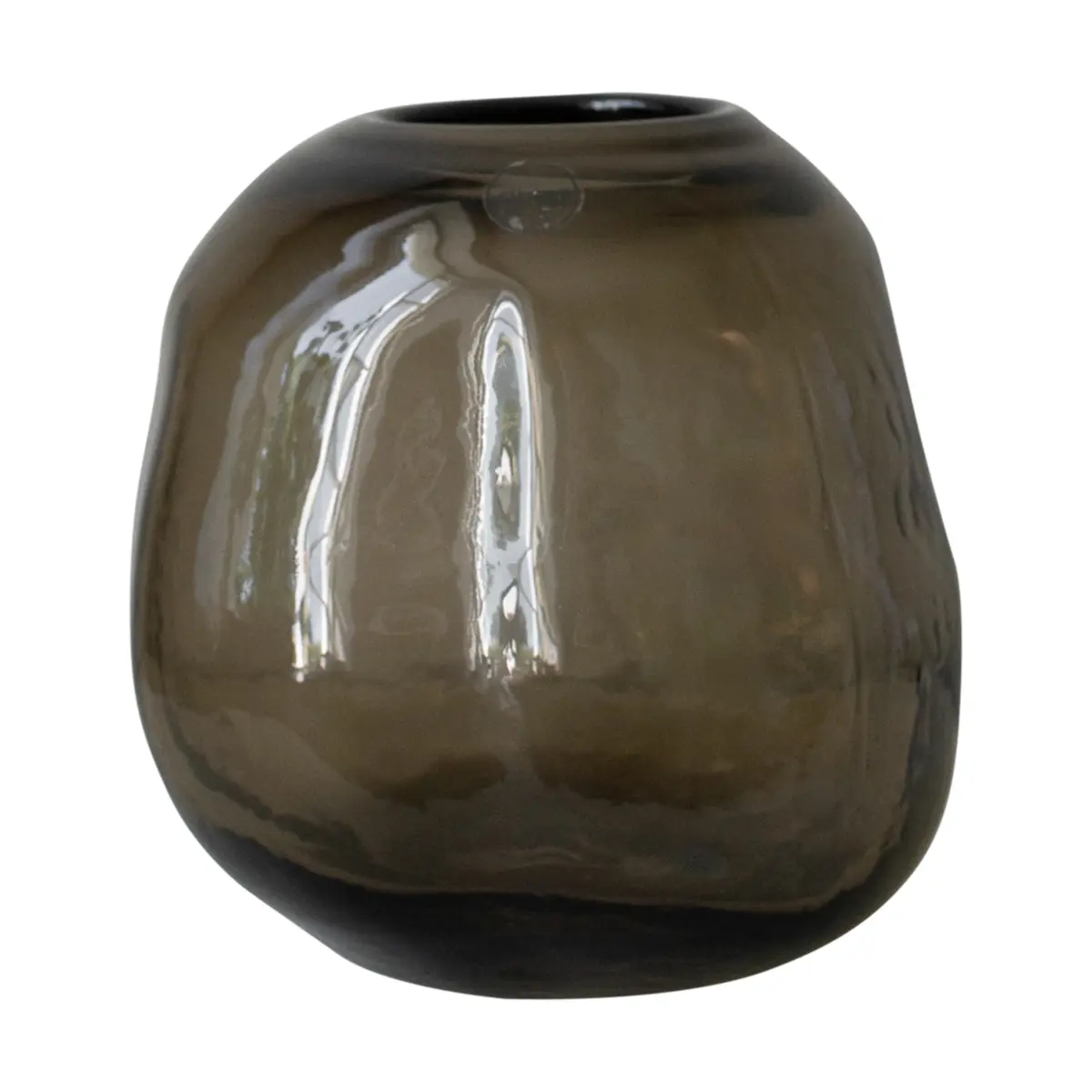 Pebble vase brun, Liten Ø 20 cm